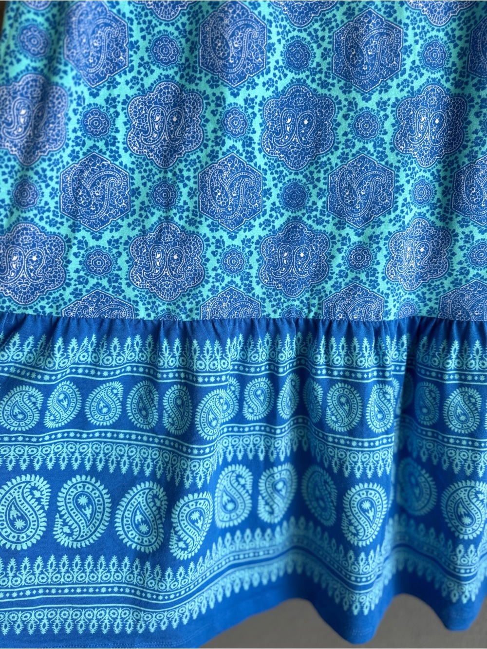 Talbots Blue Patterned Maxi Dress - Picture 3 of 7